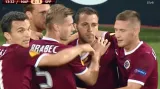 Gól v utkání Neapol - Sparta: Hušbauer - 0:1 (14. min.)