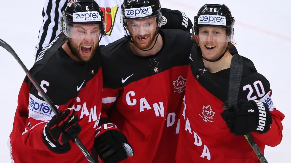 Kanadští hokejisté slaví