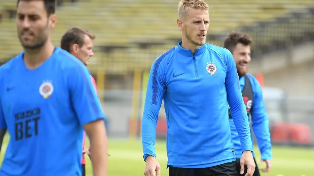 Uroš Radakovič na tréninku Sparty