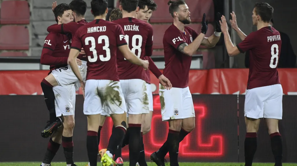 Radost fotbalistů Sparty