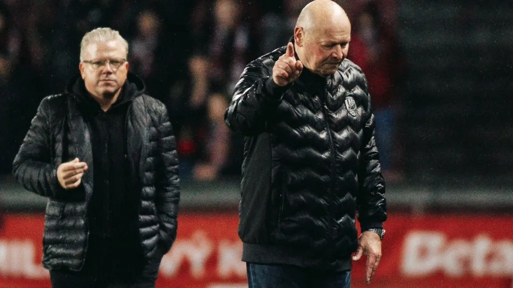 Miroslav Koubek během utkání proti Spartě