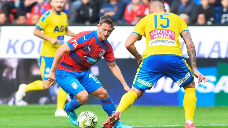 Patrik Hrošovský z Plzně v utkání proti Teplicím