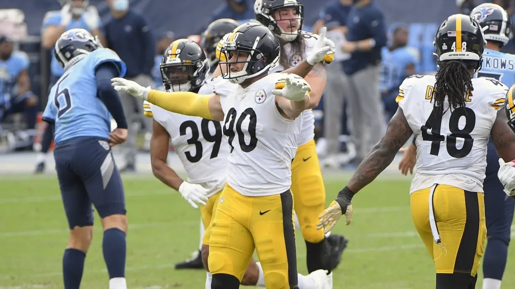 Radost hráčů Pittsburgh Steelers