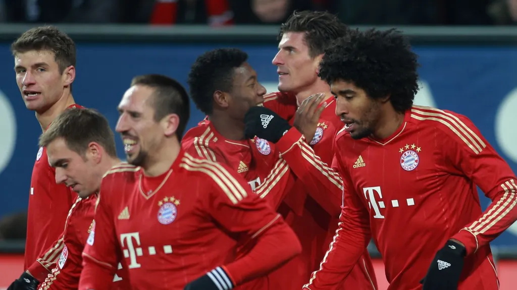 Hráči Bayernu slaví
