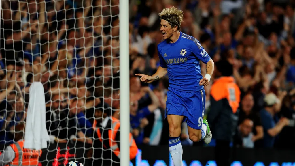 Torres slaví svůj gól proti Readingu