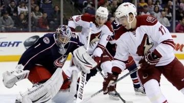 Radim Vrbata v zápase proti Columbusu