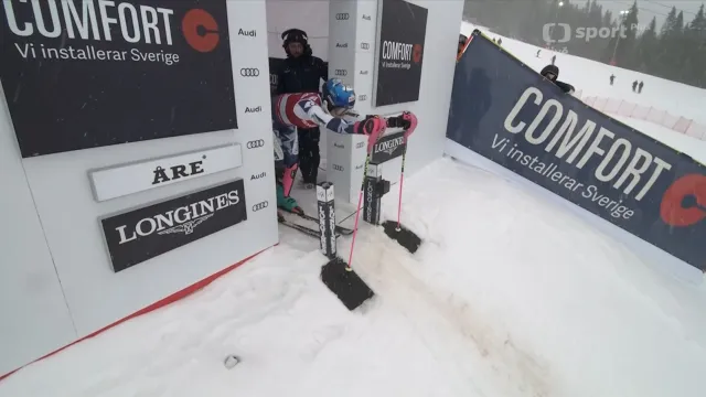 Jízda Martiny Dubovské v druhém kole slalomu v Aare