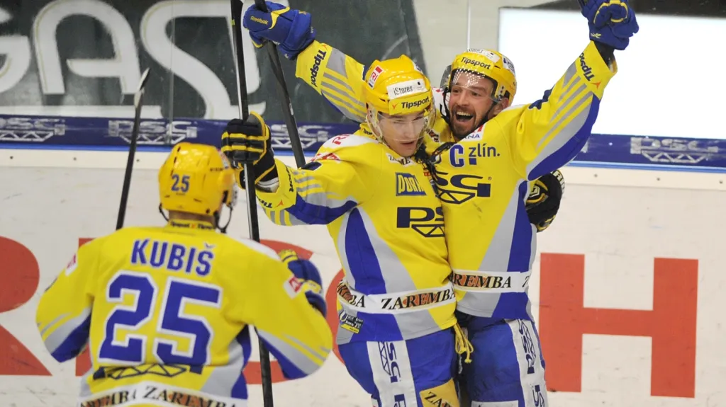 Slavící hokejisté Zlína