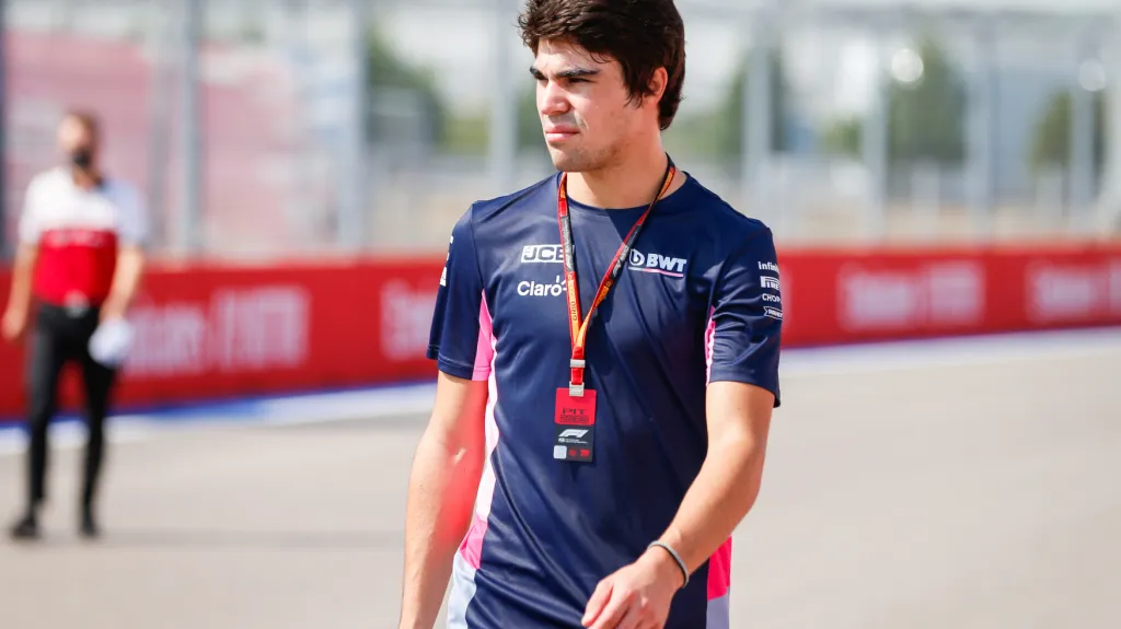 Jezdec Racing Pointu Lance Stroll
