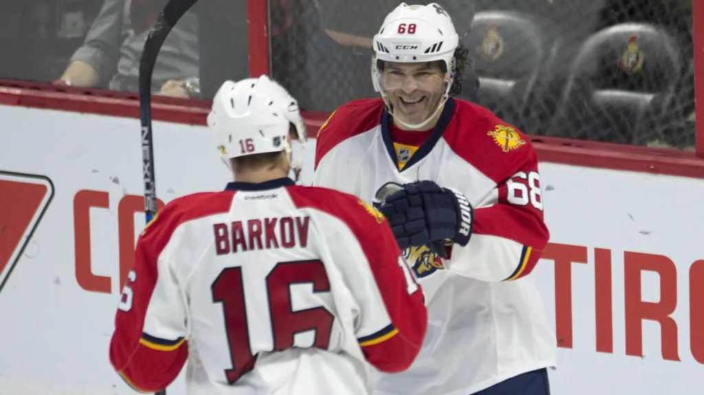 Jaromír Jágr slaví branku