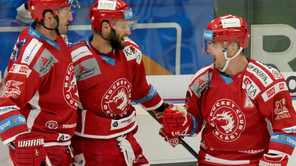 Slavící hokejisté Třince