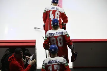 David Pastrňák nastupuje na led