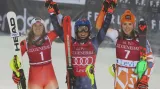 Finálové jízdy všech medailistek druhého slalomu v Levi