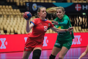 Markéta Jeřábková v utkání s Černou Horou