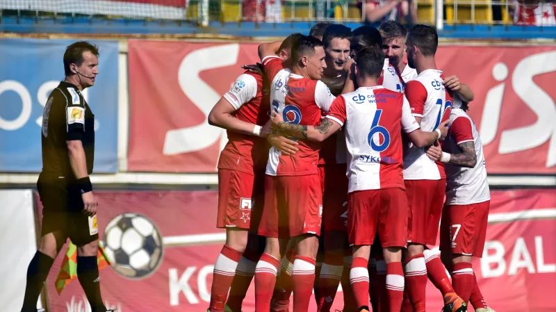 Fotbalisté Slavie Praha