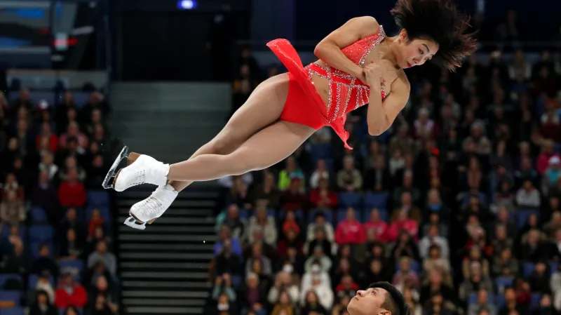 Volná jízda mistrů světa Suej Wen-ťing a Chan Cchung