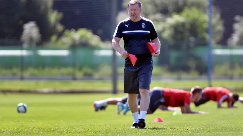 Pavel Vrba na prvním tréninku Viktorie Plzeň