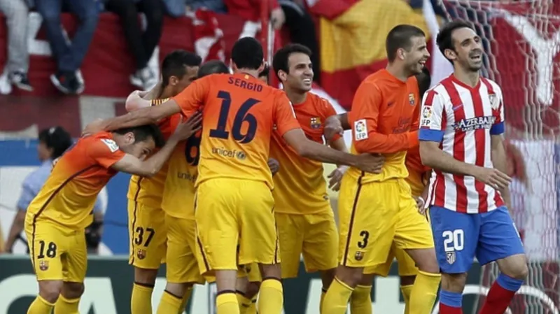 Barcelona v zápase s Atlétikem Madrid