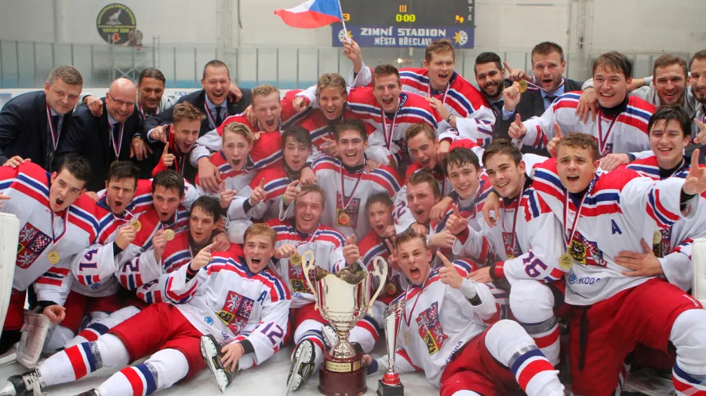 Čeští mladíci vyhráli Hlinkův Memoriál v roce 2016 poprvé