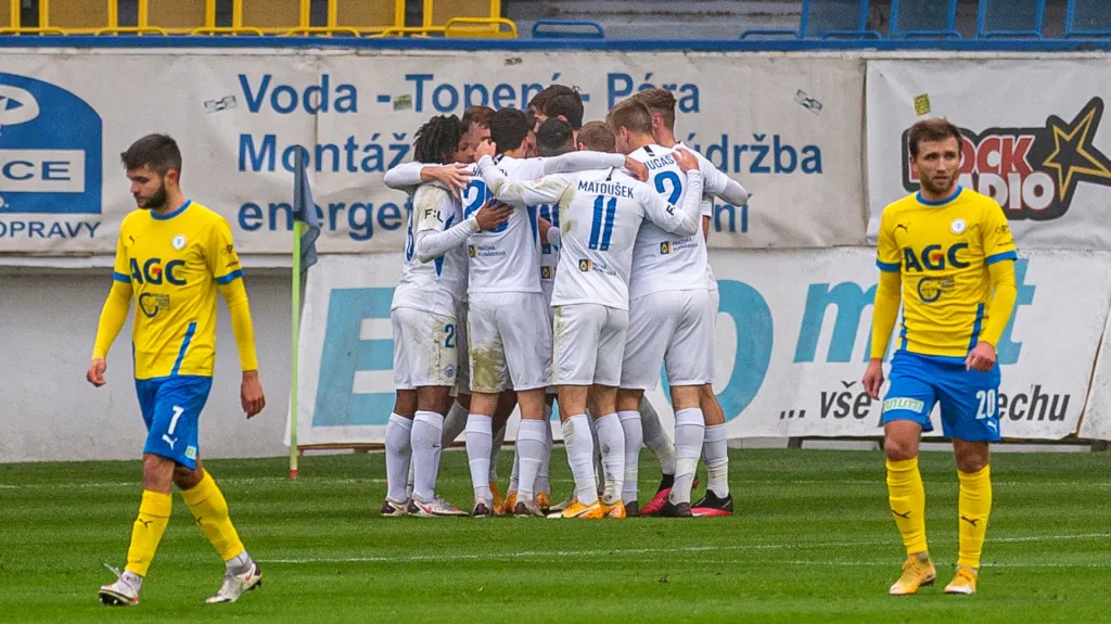 Liberec slaví gól proti Teplicím
