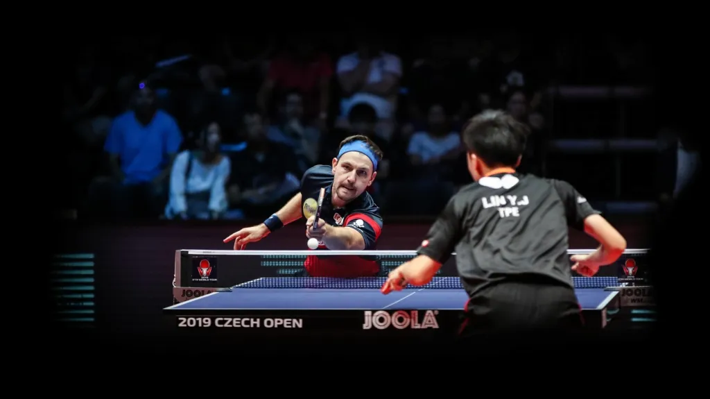 Utkání Lin Jün-ťü - Timo Boll na Czech Open 2019