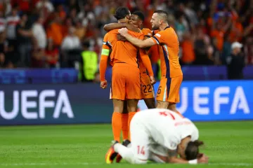 Radost fotbalistů Nizozemska