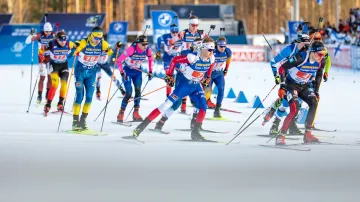 Sestřih štafety biatlonistů v Kontiolahti