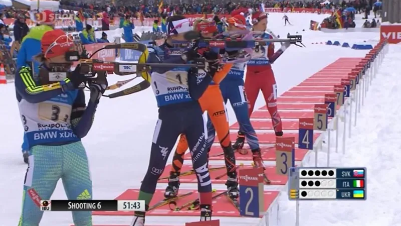 Sestřih štafety biatlonistek z Ruhpoldingu