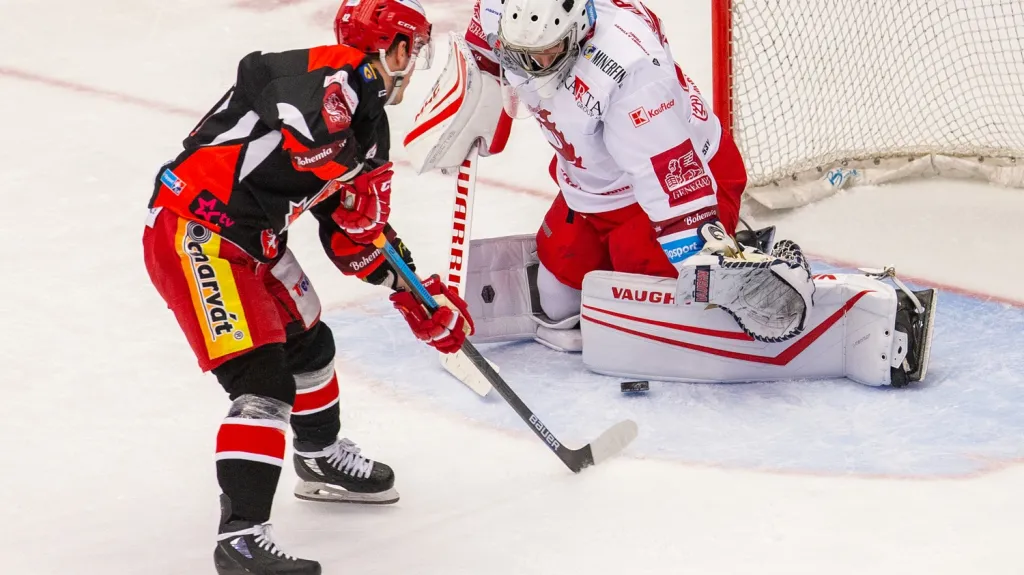 Jakub Štěpánek v utkání s Hradcem Králové