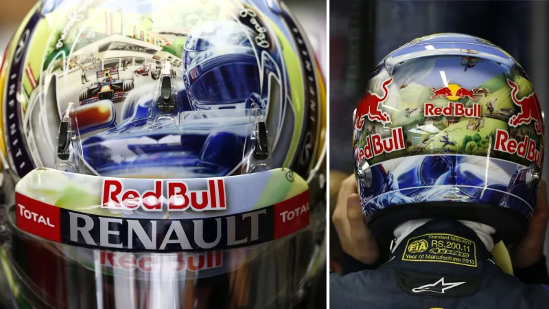 Sebastian Vettel měl v Brazílii na helmě "upoutávku" na GP Rakouska