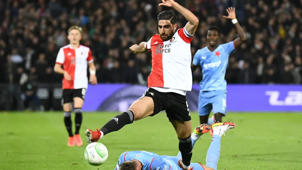 Utkání Feyenoord - Slavia Praha