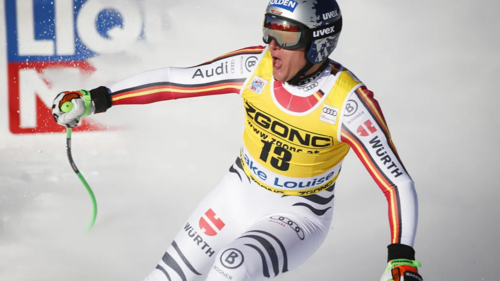 Dressen oblékl šťastné startovní číslo a nemůže uvěřit svému času v Lake Louise