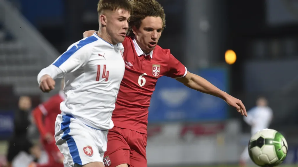 Filip Firbacher v utkání Česko U17 - Srbsko U17