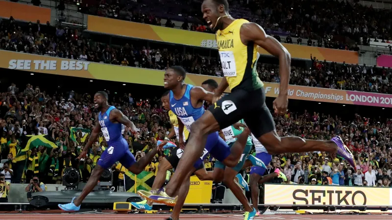 Američané Justin Gatlin a Christian Coleman poráží Usaina Bolta