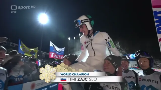 Vyvrcholení závodu skokanů na velkém můstku