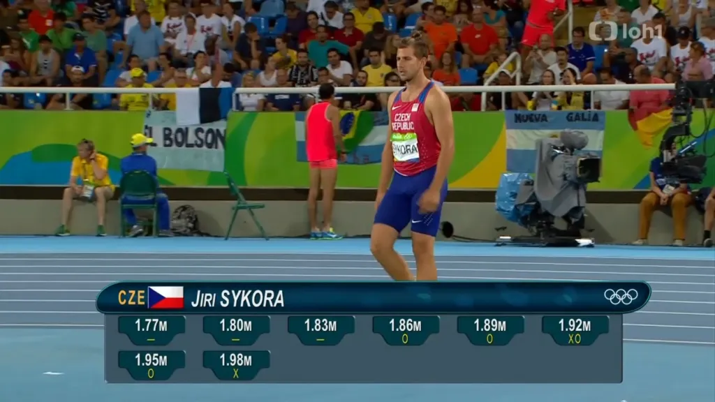 Úspěšný pokus Jiřího Sýkory na výšce 1,98 m