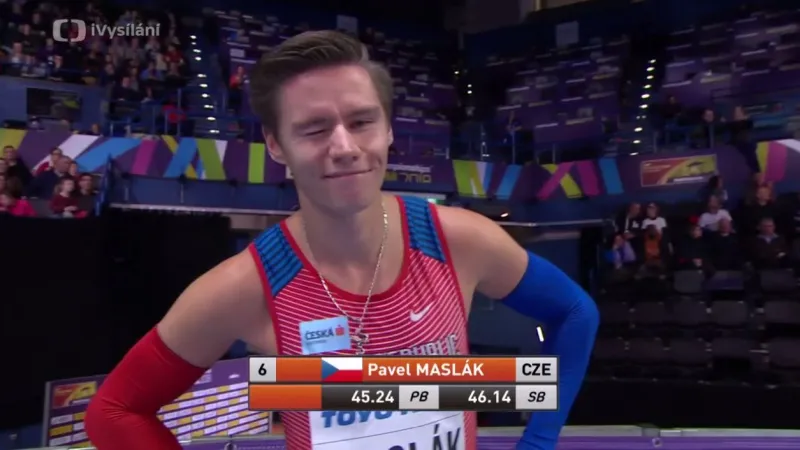 Běh Pavla Masláka na 400 m