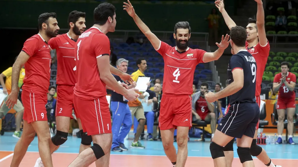 Radost volejbalistů Íránu