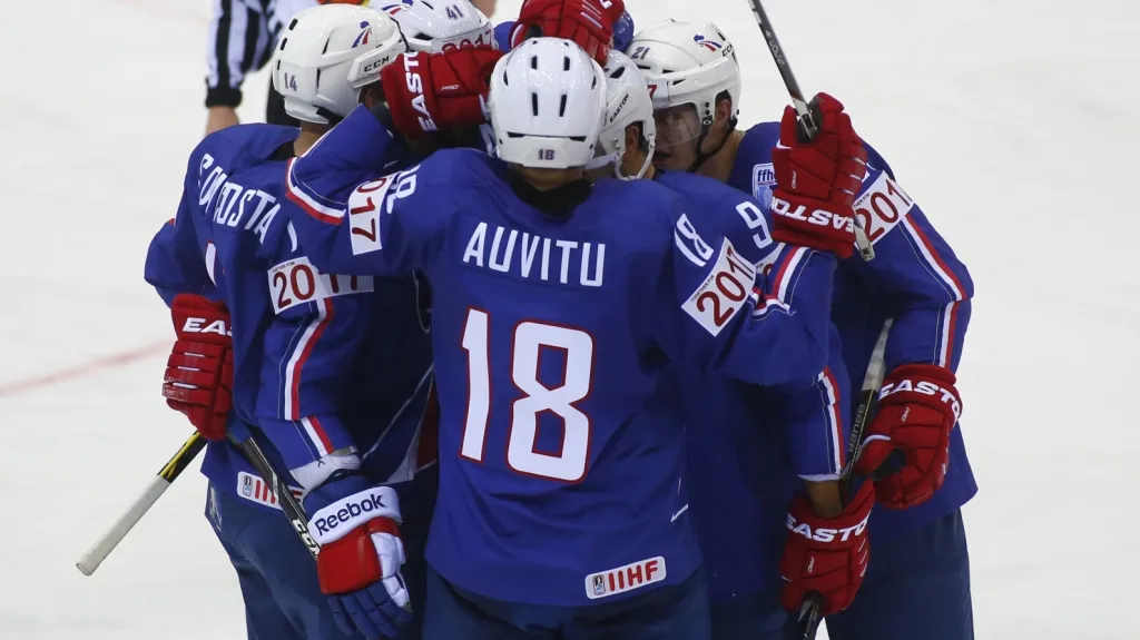 Slavící hokejisté Francie