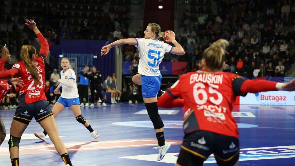 České házenkářky v přípravě proti Španělsku