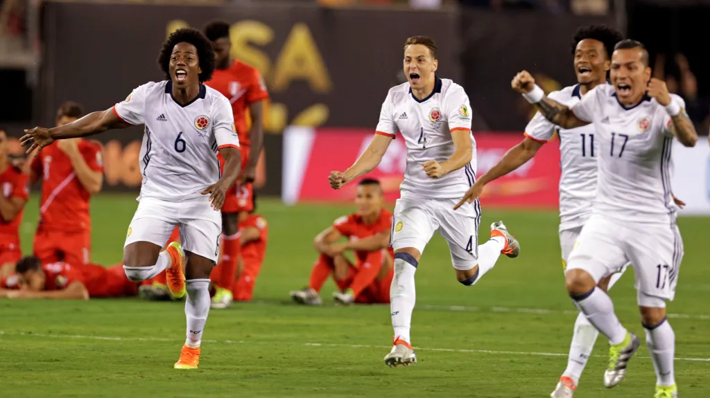 Slavící fotbalisté Kolumbie