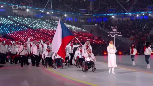 Nástup české paralympijské výpravy při zahájení