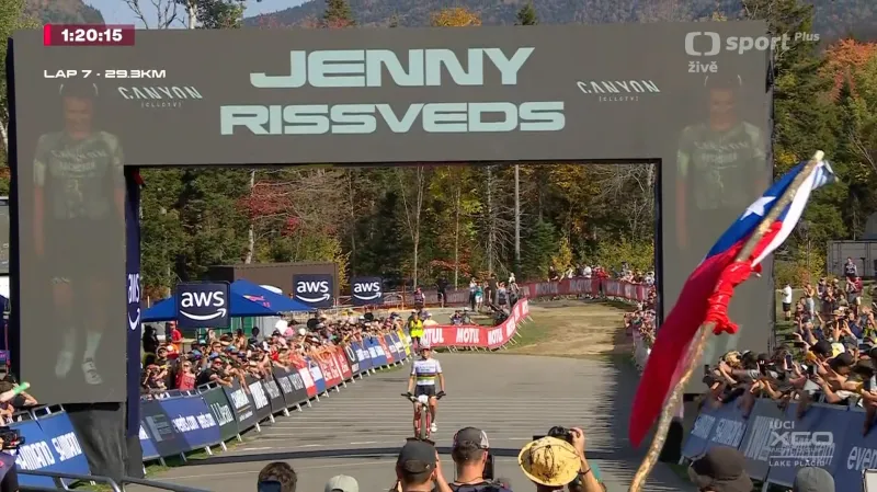 Závěr závodu cross country žen v Lake Placid