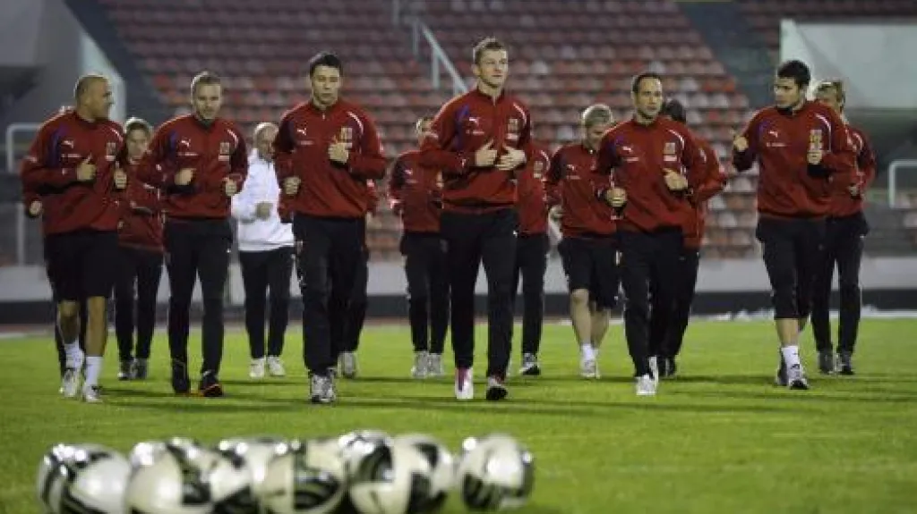 Trénink české fotbalové reprezentace