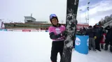 Finálová jízda snowboardistů v paralelním slalomu