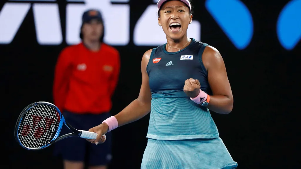 Naomi Ósakaová se raduje z vítězství