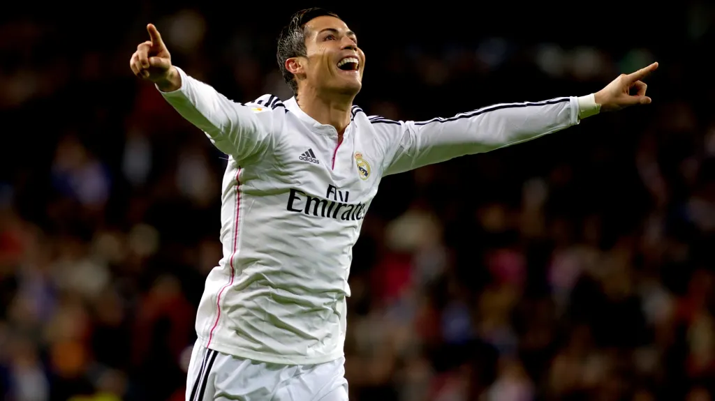 Slavící Cristiano Ronaldo z Realu Madrid