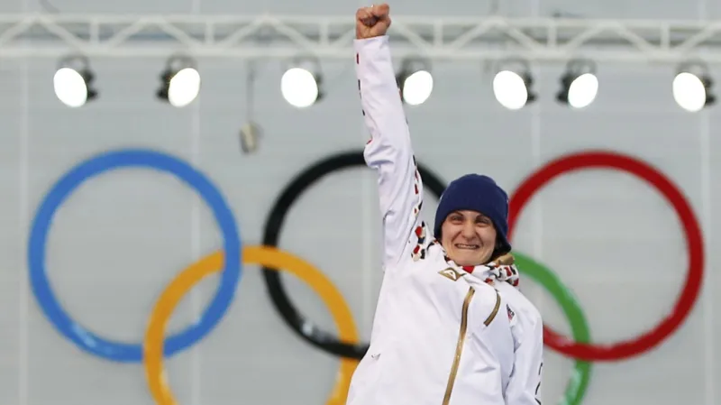 Vítězné gesto Martiny Sáblíkové