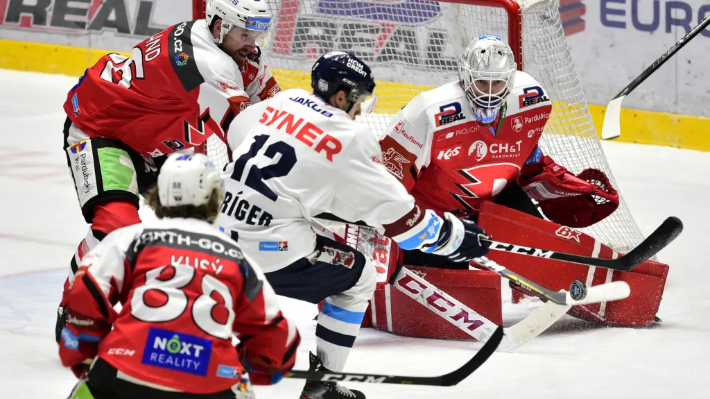 Dávid Gríger v šanci proti Pardubicím