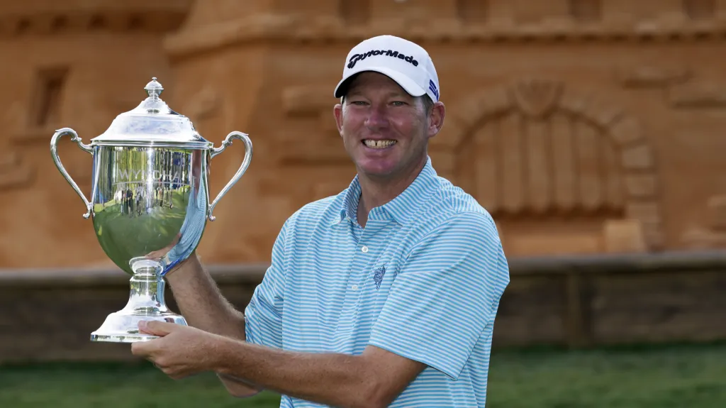 Golfista Jim Herman po triumfu na okruhu PGA